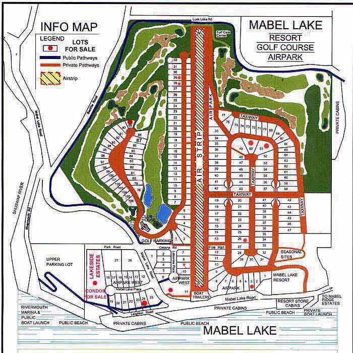 Map of Mabel Lake Resort & Golf Course