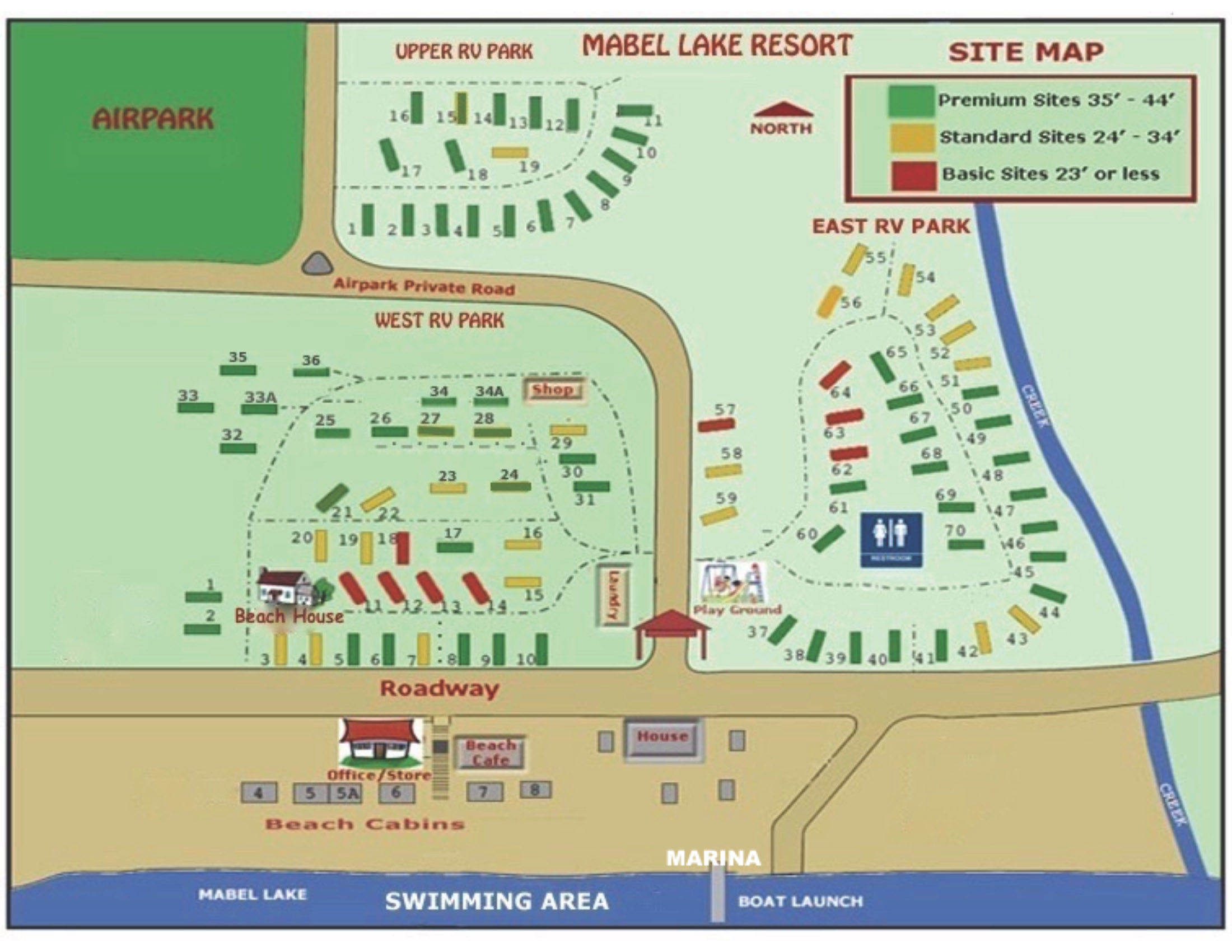 Campground Map 2019 - Mabel Lake Resort