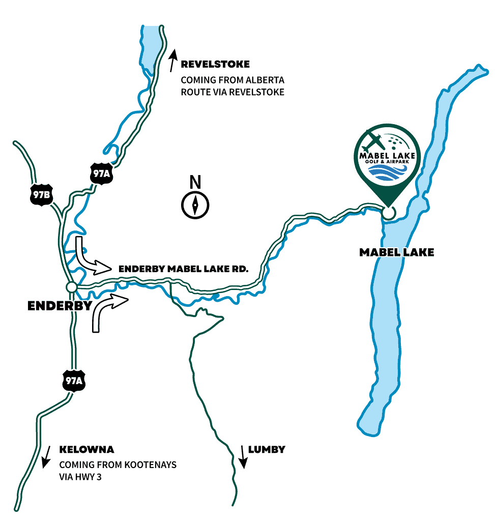 Mabel Lake Golf and Airpark Map