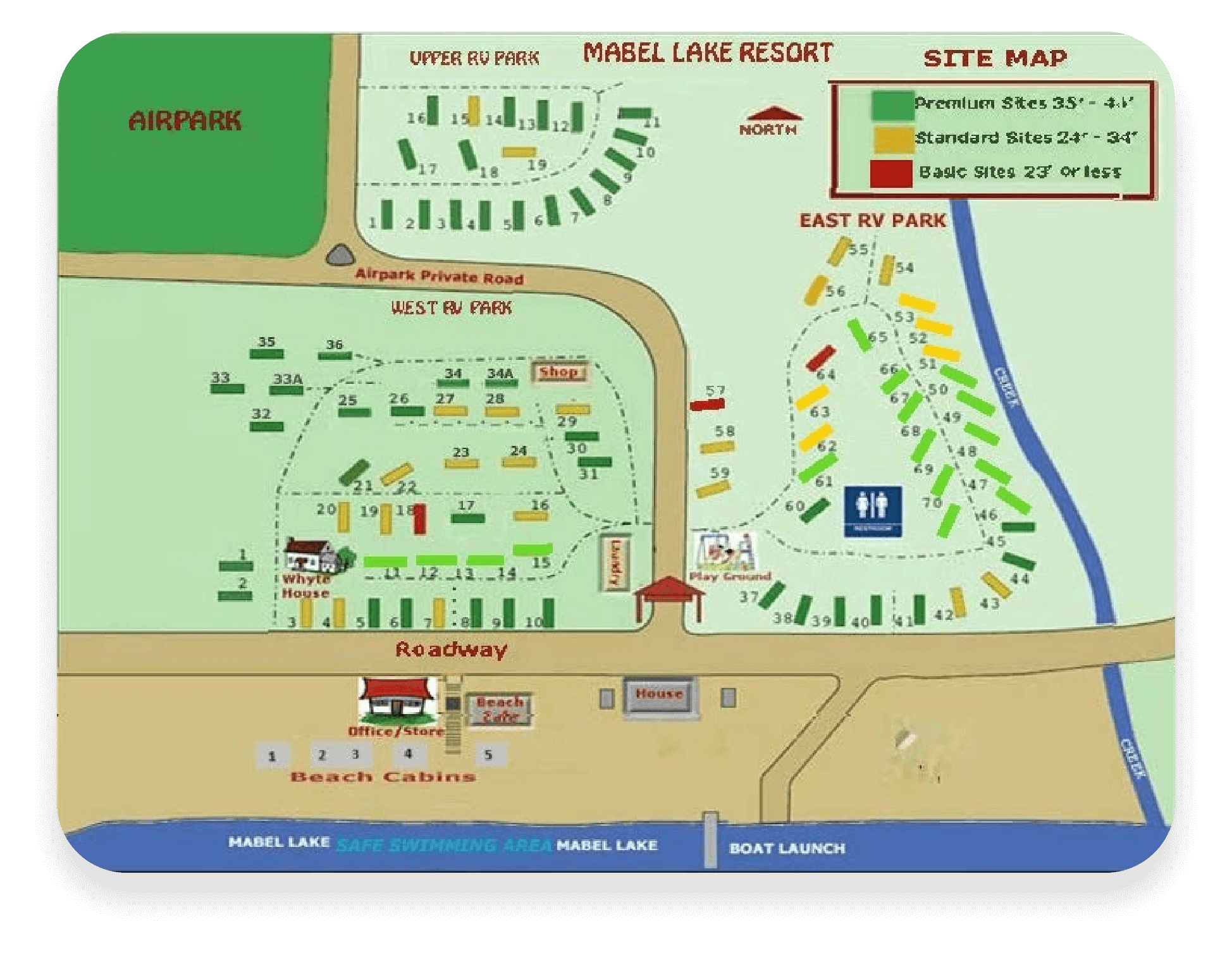 Resort, Airpark, Golf & Marina Info Map